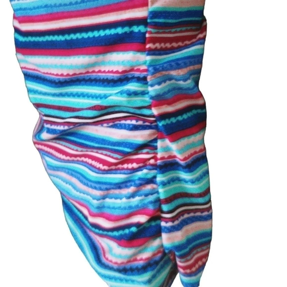 Krista Swim/Bathing Suit Top Tankini, Multi Colored Stripes M - Picture 5 of 10